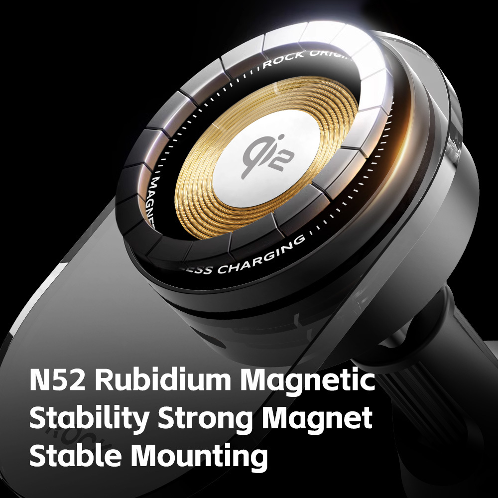 Rock Magnetic car holder W36 Qi2 induction to air vent black