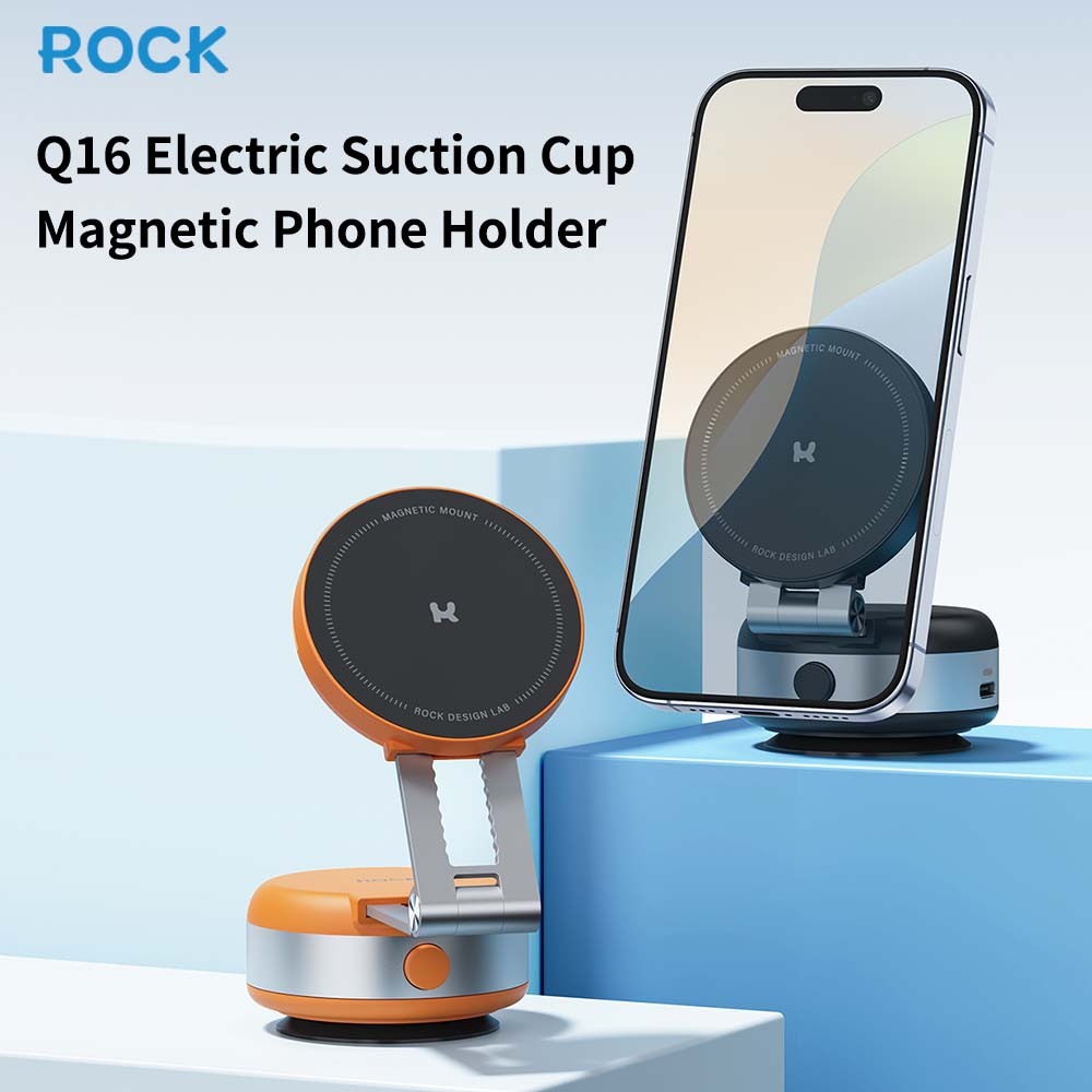 Rock Car holder Q16 electric vacuum magnetic black