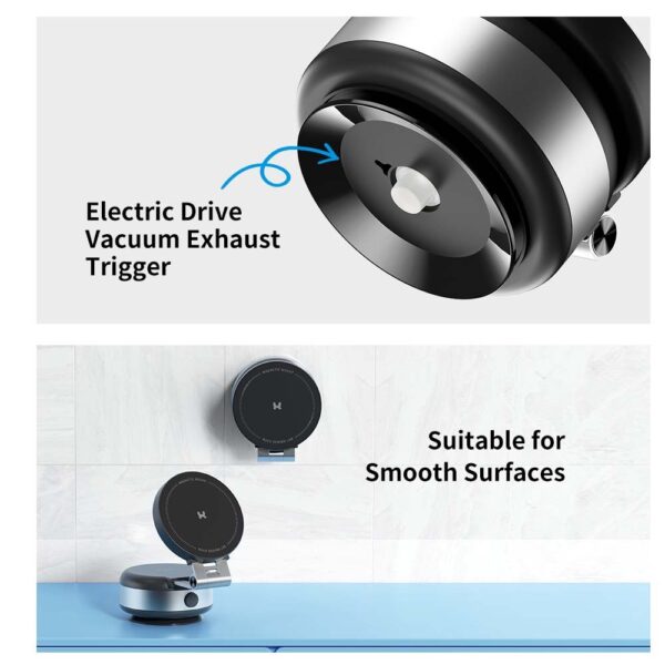 Rock Car holder Q16 electric vacuum magnetic black