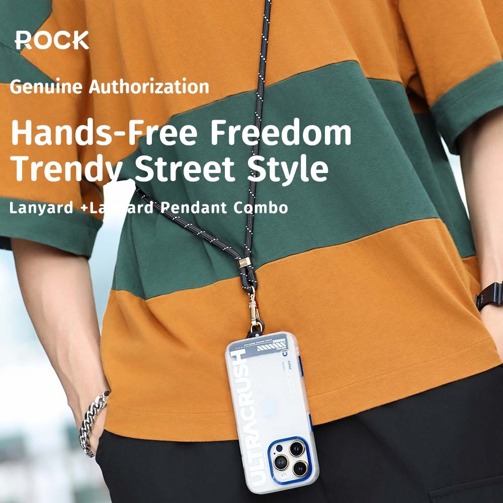 Rock Universal phone lanyard long, neck strap black