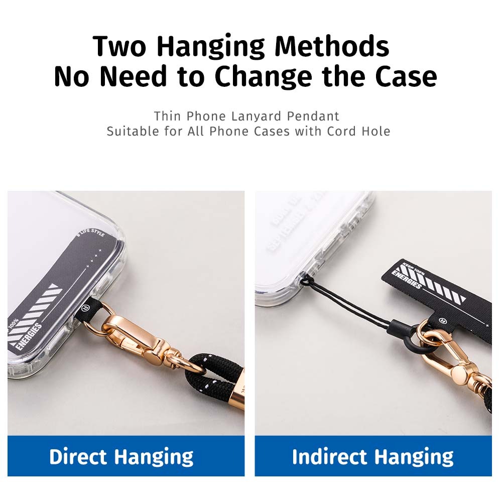 Rock Universal phone lanyard long, neck strap black