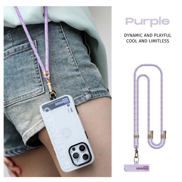 Rock Universal phone lanyard long, neck strap purple