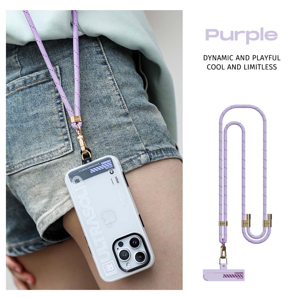 Rock Universal phone lanyard long, neck strap purple