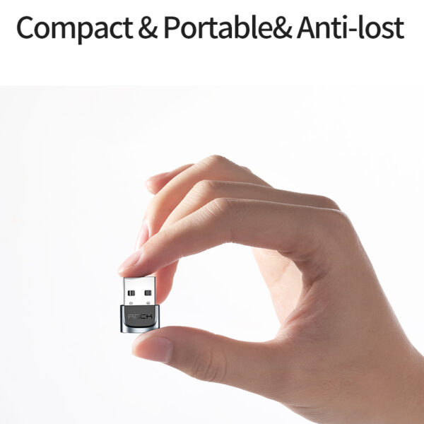 Rock Adapter - Type C (female) to USB (male) - black