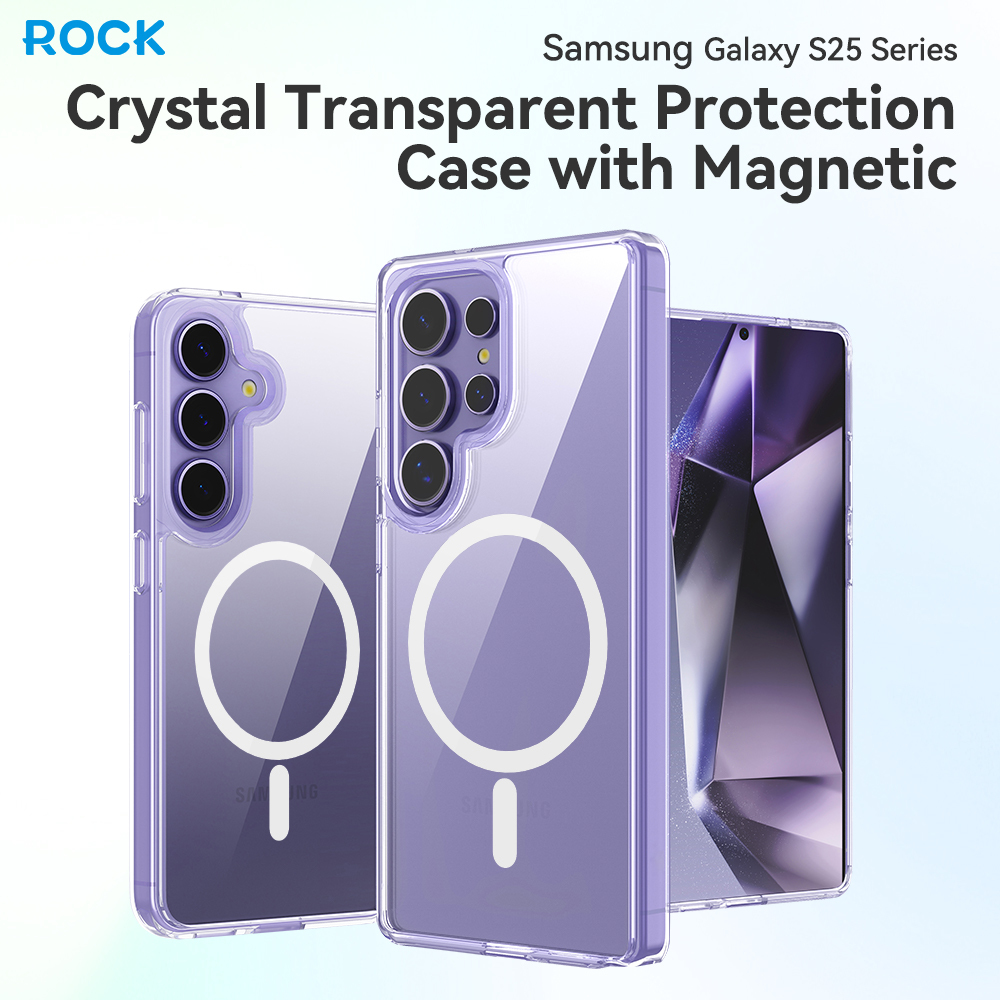 Rock Crystal Transparent Series Magnetic Case for Samsung Galaxy S25 Plus transparent