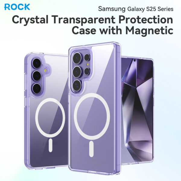 Rock Crystal Transparent Series Magnetic Case for Samsung Galaxy S25 transparent