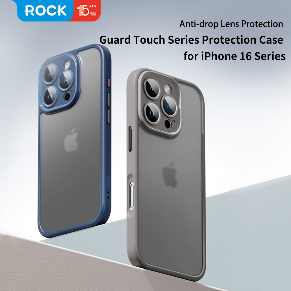 Rock Guard Touch Matte Series Case for Iphone 16 grey