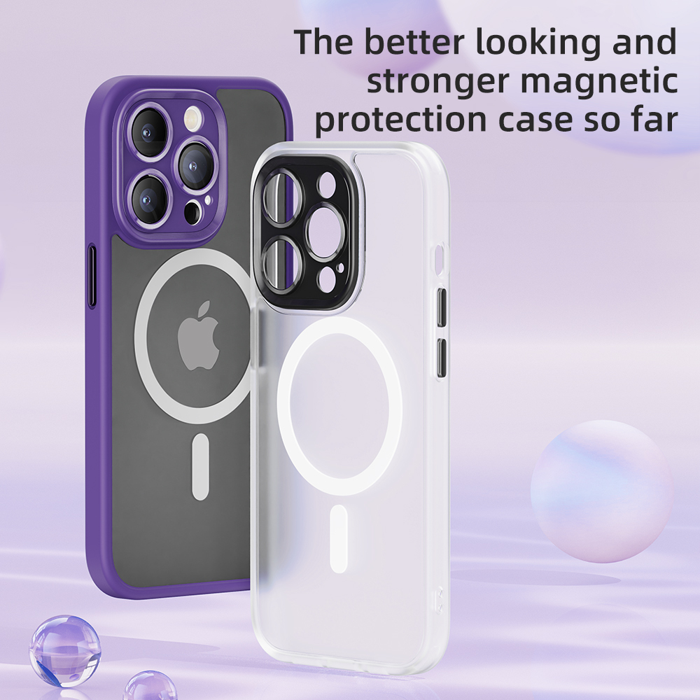 Rock Guard Touch Matte Series Magnetic Case for Iphone 14 Pro white