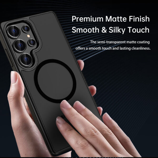 Rock Guard Touch Matte Series Magnetic Case for Samsung Galaxy S25 Plus black