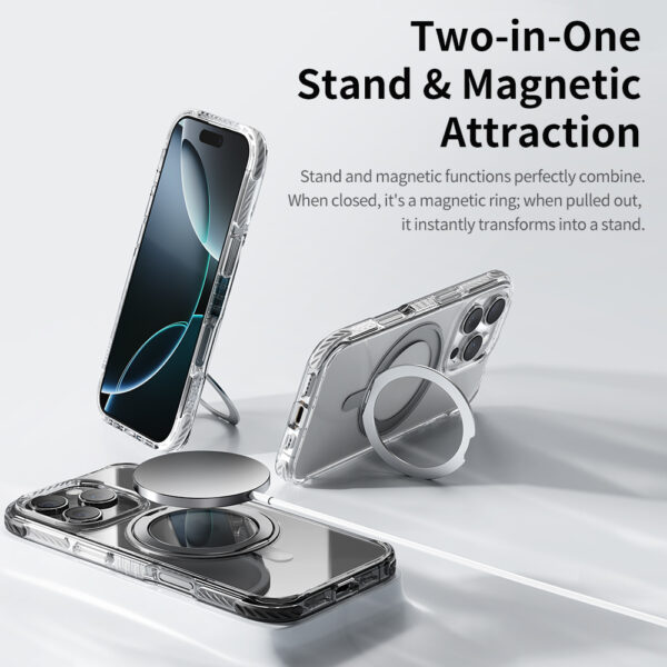 Rock Rotating Stand Crystal Series Magnetic for Iphone 16 black