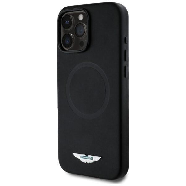 Original Case ASTON MARTIN HC FW Logo Magsafe for Iphone 16 Pro Max black