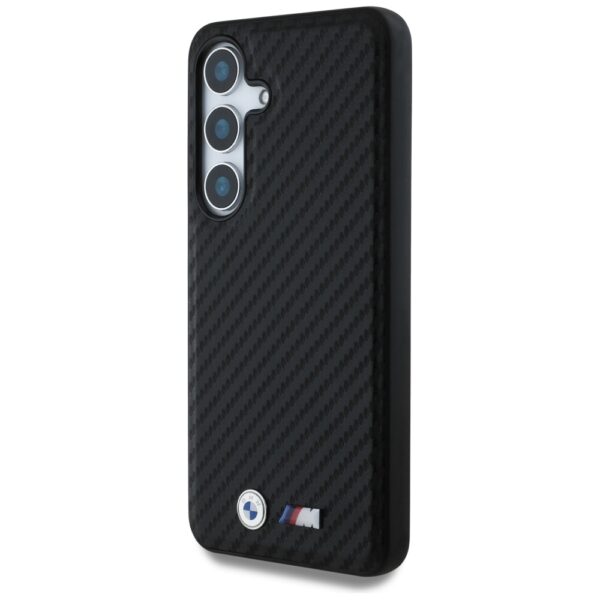 Original Case BMW Leather Carbon MagSafe for Samsung Galaxy S25 black