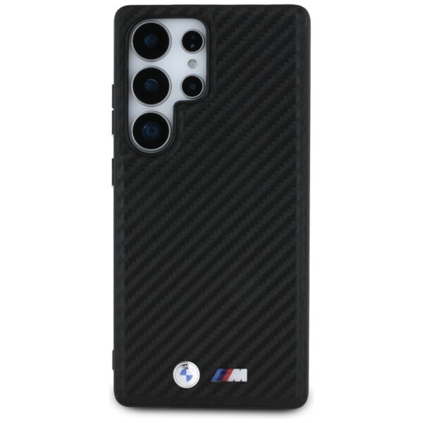 Original Case BMW Leather Carbon MagSafe for Samsung Galaxy S25 Ultra black