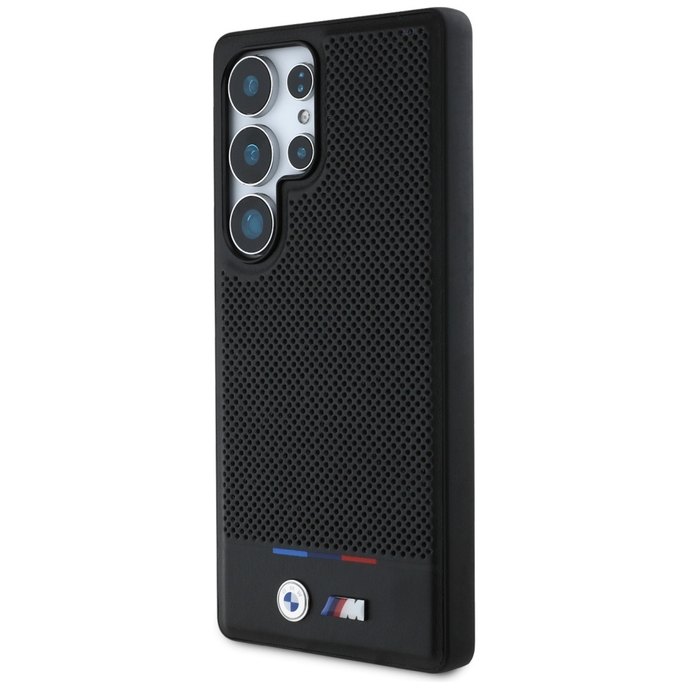 foto_add-312140 Original Case BMW Leather Tricolor Stripe MagSafe for Samsung Galaxy S25 Ultra black