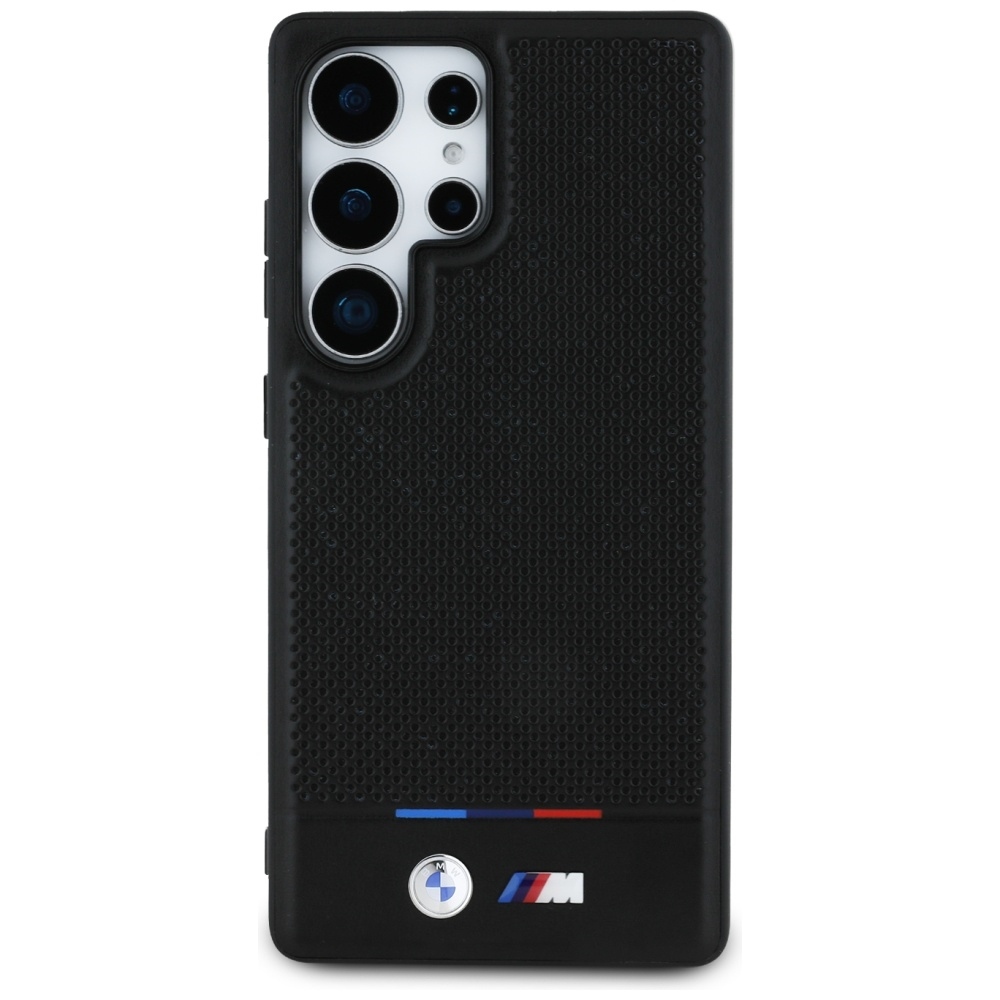 foto_add-312141 Original Case BMW Leather Tricolor Stripe MagSafe for Samsung Galaxy S25 Ultra black