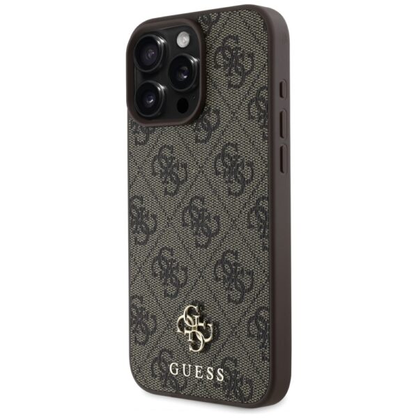 Original Case GUESS HC PU 4G Small 4G and Classic Magsafe for Iphone 16 Pro brown