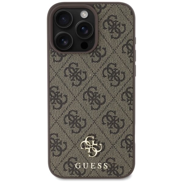 Original Case GUESS HC PU 4G Small 4G and Classic Magsafe for Iphone 16 Pro brown
