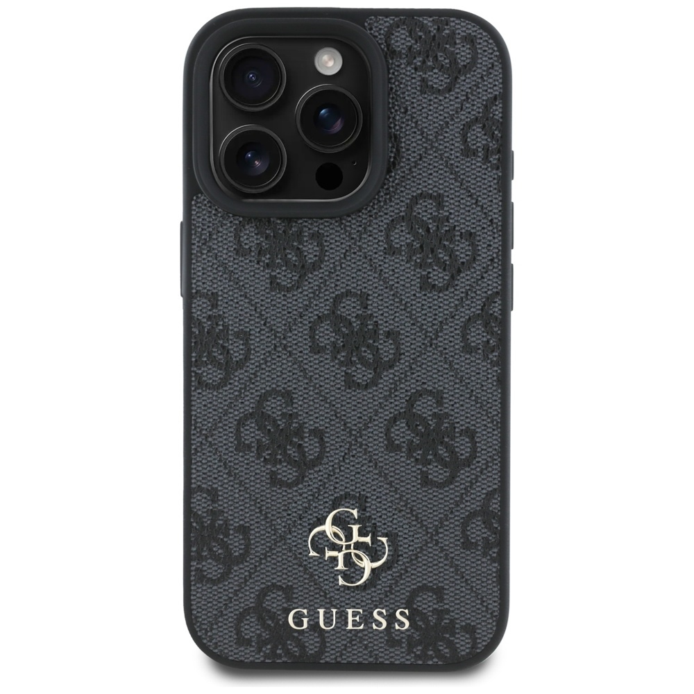 Original Case GUESS HC PU 4G Small 4G and Classic Magsafe for Iphone 16 Pro Max black