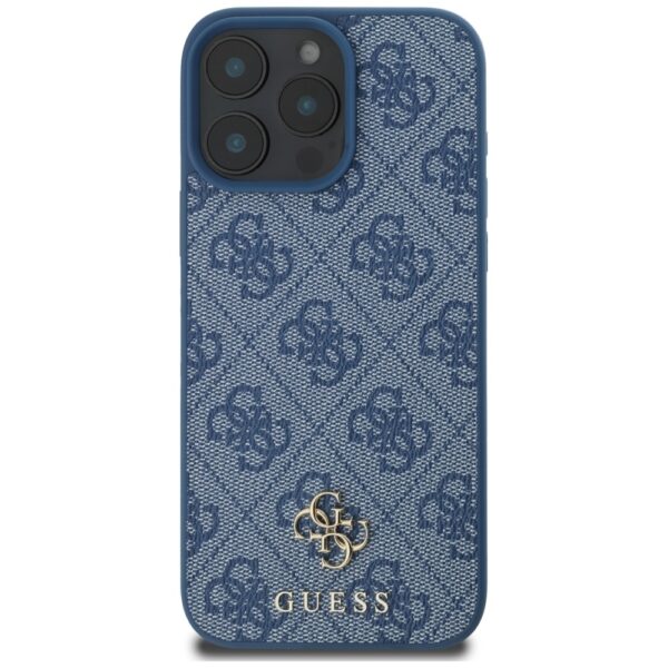 Original Case GUESS HC PU 4G Small 4G and Classic Magsafe for Iphone 16 Pro blue