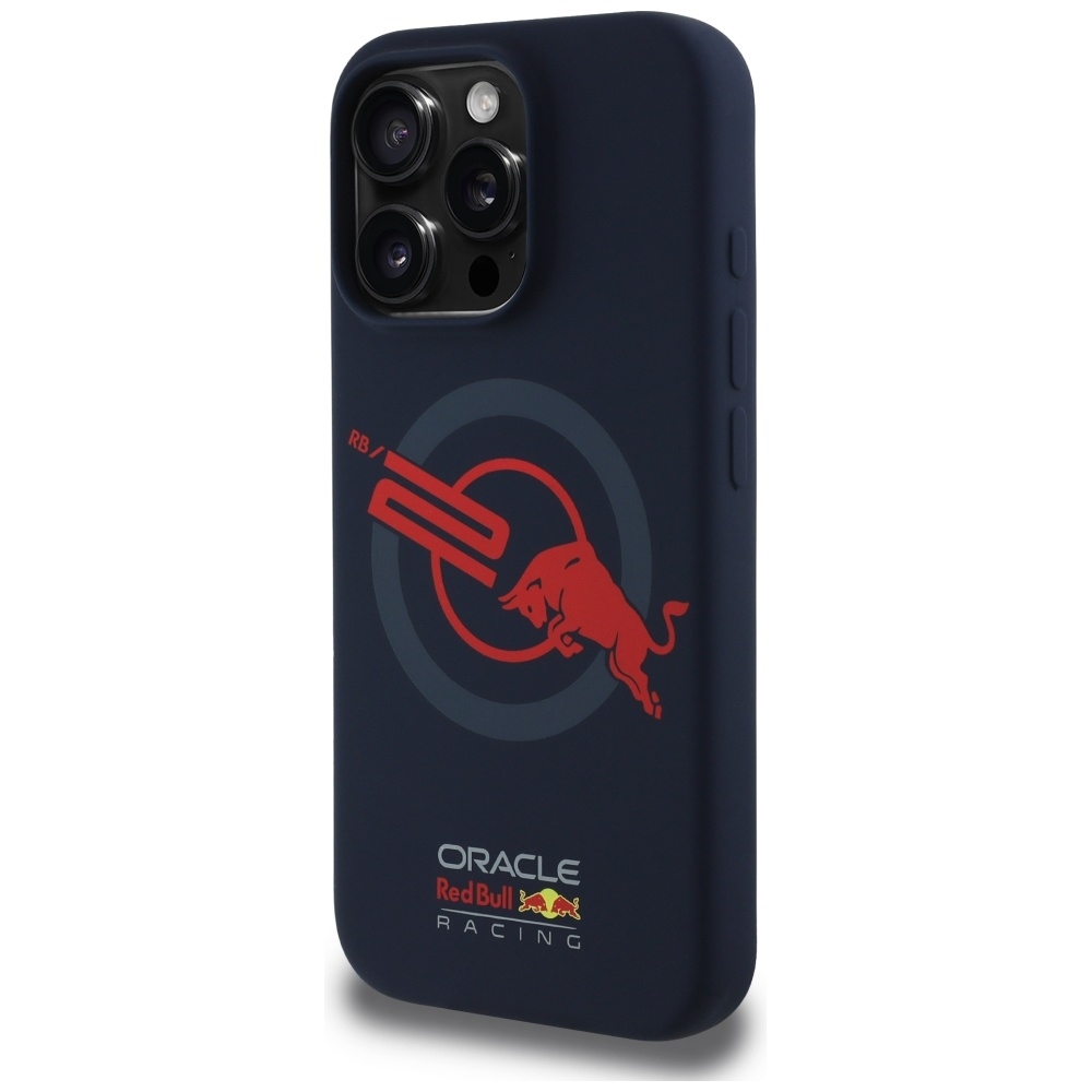 Original Case RED BULL HC Silicone ORBR20 Logo Red Lining Magsafe do Iphone 15 Pro Max navy