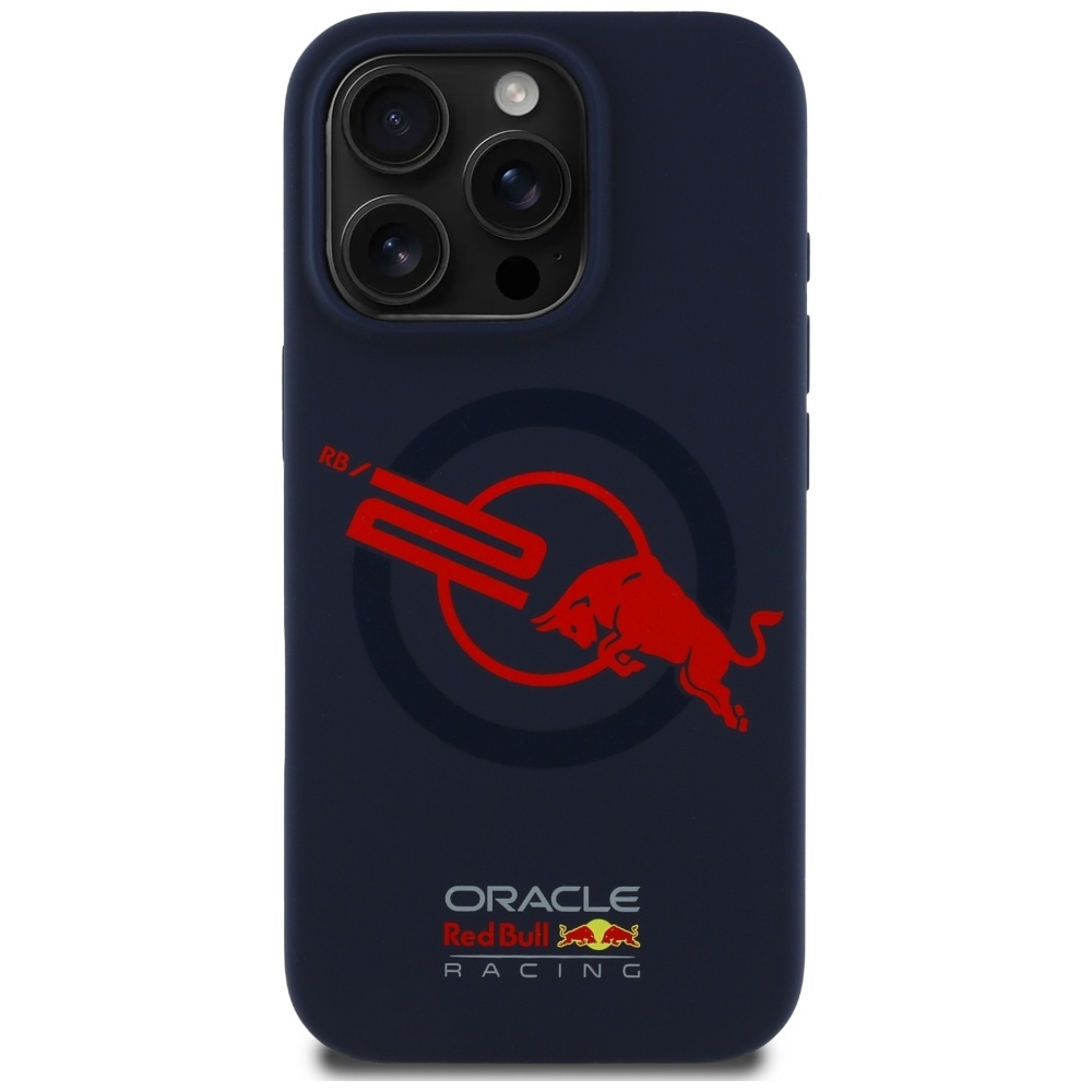 Original Case RED BULL HC Silicone ORBR20 Logo Red Lining Magsafe do Iphone 15 Pro Max navy