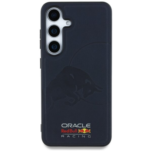 Original Case RED BULL Leather Meshed Debossed Bull MagSafe for Samsung Galaxy S25 navy