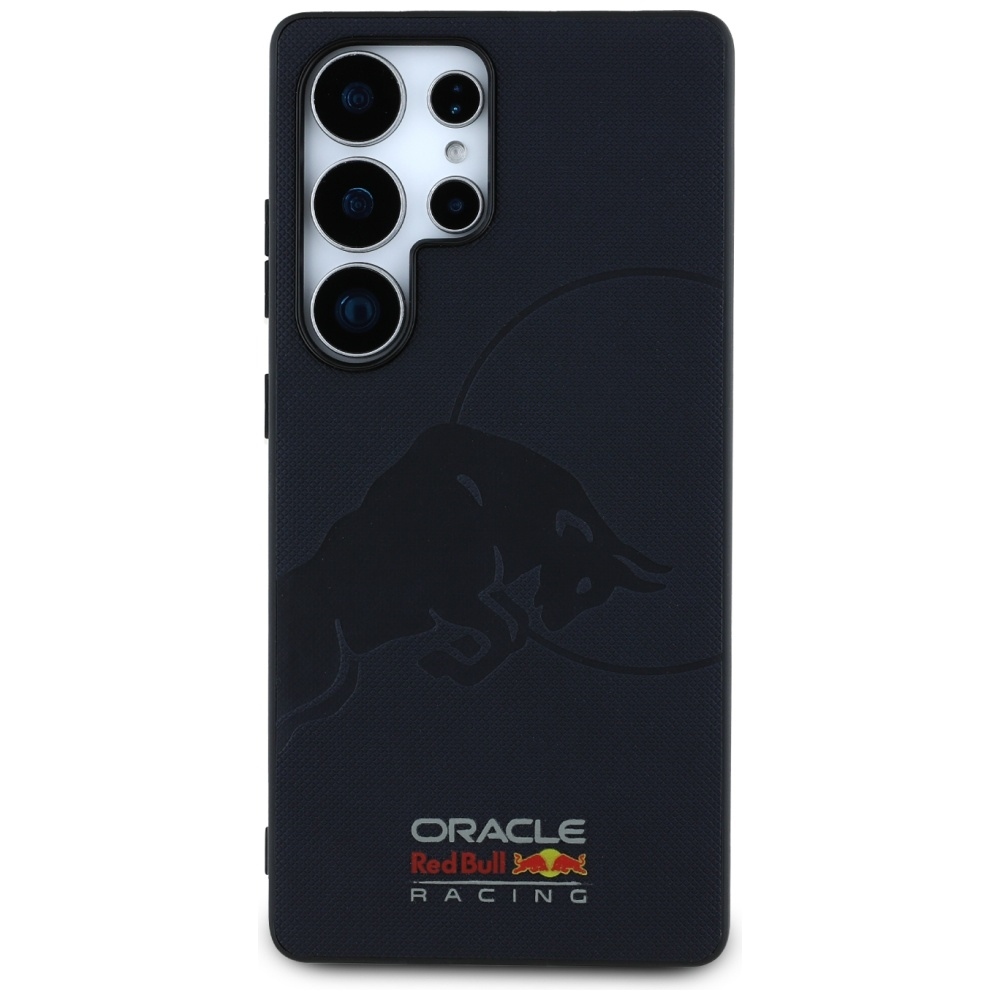 Original Case RED BULL Leather Meshed Debossed Bull MagSafe for Samsung Galaxy S25 Ultra navy