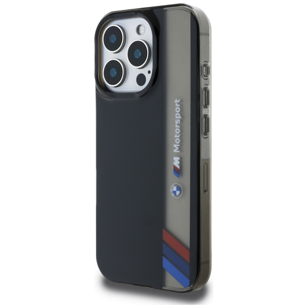 Original Case BMW Motorsport IML Vertical Stripe for Iphone 16 Pro Max black
