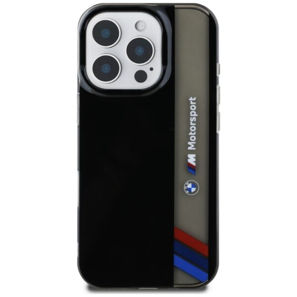 Original Case BMW Motorsport IML Vertical Stripe for Iphone 16 Pro Max black
