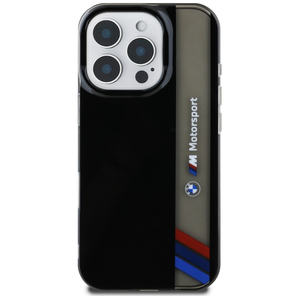 Original Case BMW Motorsport IML Vertical Stripe for Iphone 16 Pro Max black