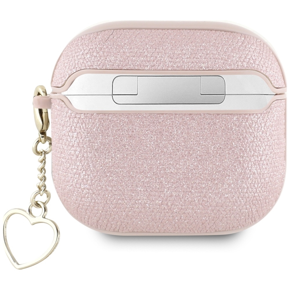 Original Case GUESS Metallic Script Charm for Airpods 4 pink