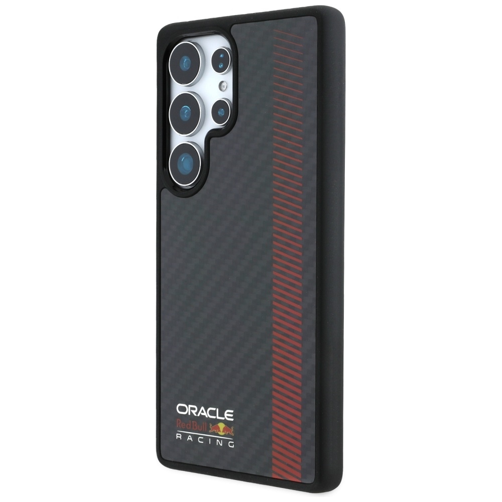 Original Case RED BULL Real Carbon Fiber Powerbar MagSafe for Samsung Galaxy S25 Ultra black