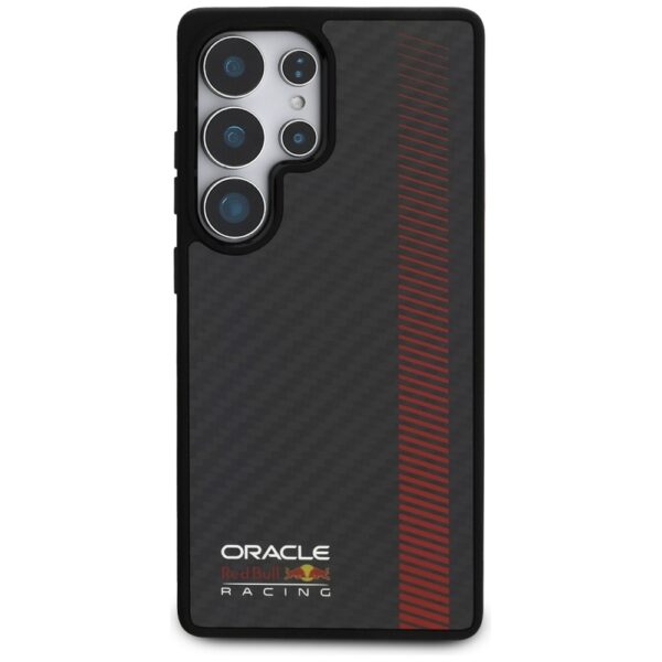 Original Case RED BULL Real Carbon Fiber Powerbar MagSafe for Samsung Galaxy S25 Ultra black