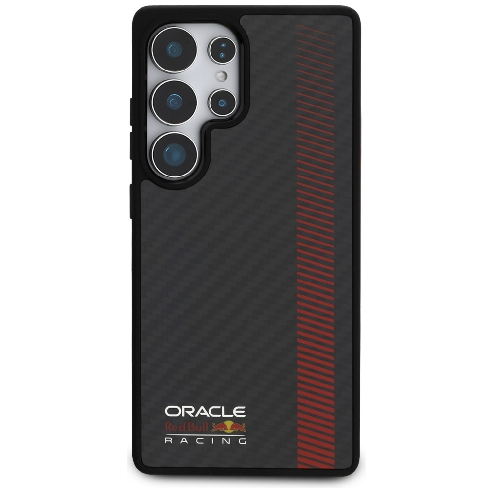 Original Case RED BULL Real Carbon Fiber Powerbar MagSafe for Samsung Galaxy S25 Ultra black