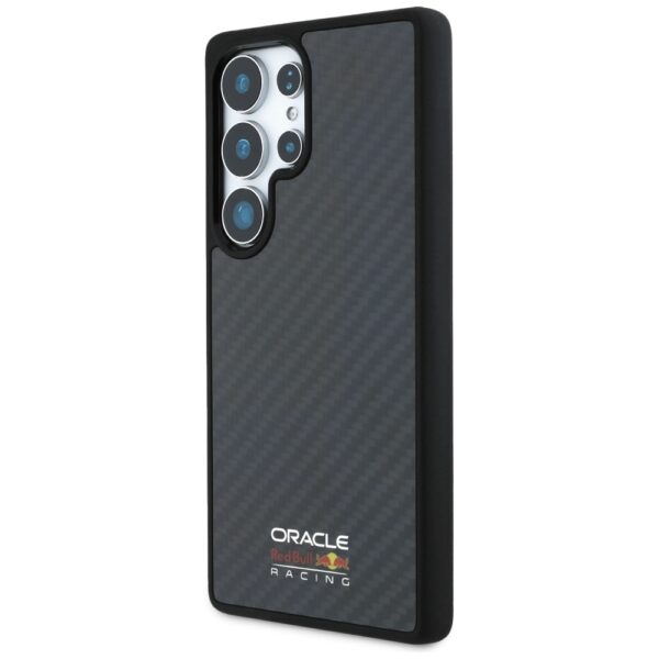 Original Case RED BULL Real Carbon Fiber Shiny Logo MagSafe for Samsung Galaxy S25 Ultra black