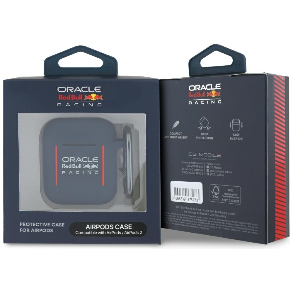 Original Case RED BULL Silicone Logo & Lines do Airpods 1 / 2 navy