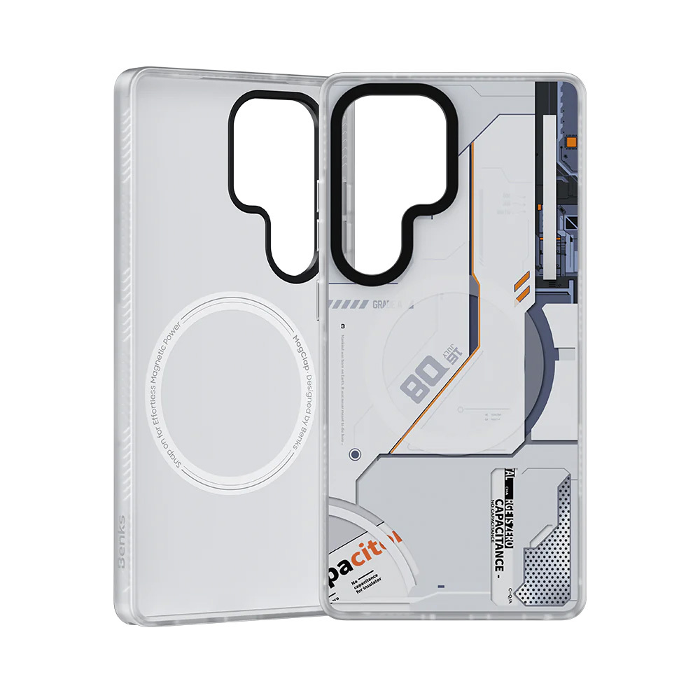 Benks Dynamic Magnetic Mecha Case (D045) for Samsung Galaxy S25 Ultra white