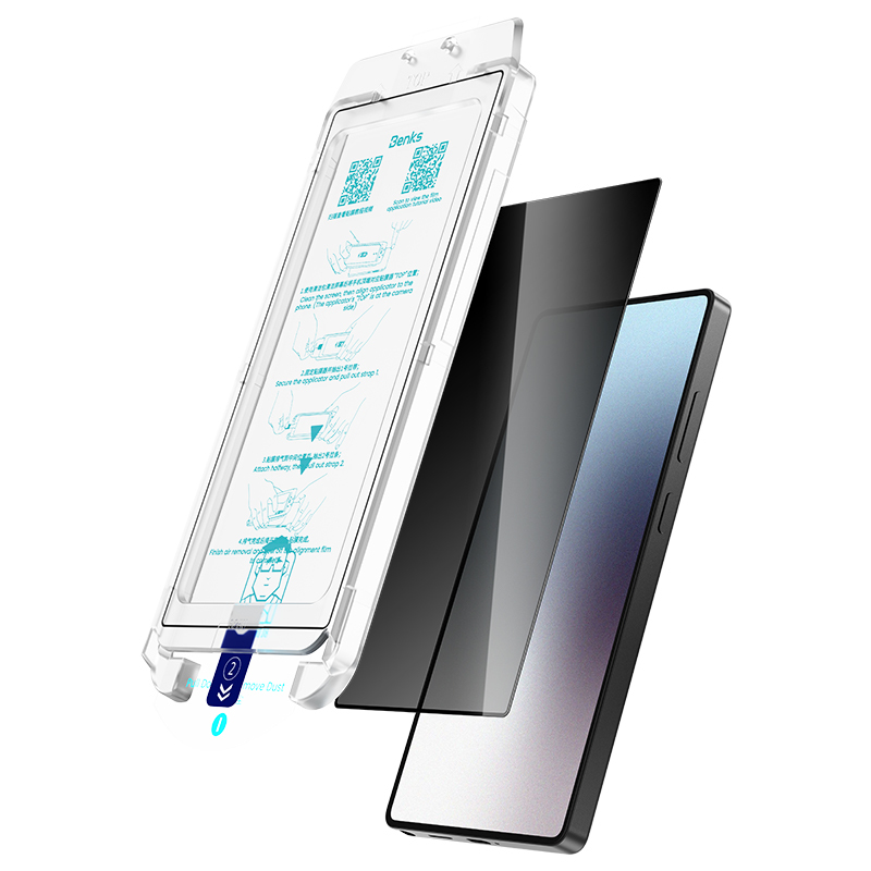 Benks Tempered glass Ultra Shield Privacy for Samsung Galaxy S25 Ultra (with fingerprint unlock)