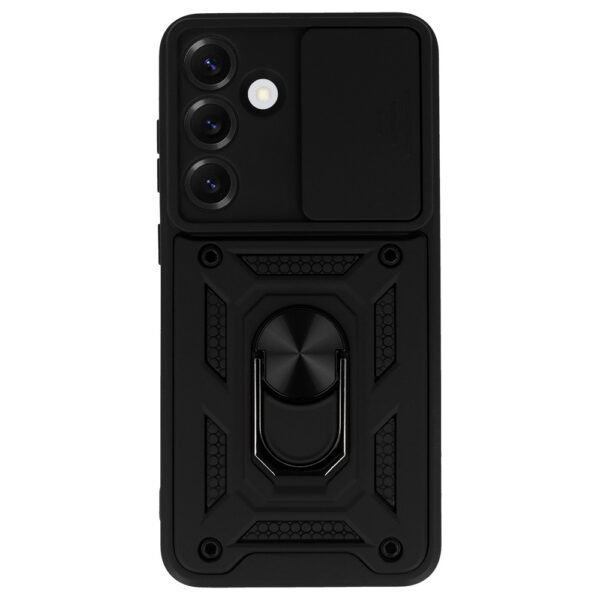 Slide Camera Armor Case for Samsung Galaxy S25 Black