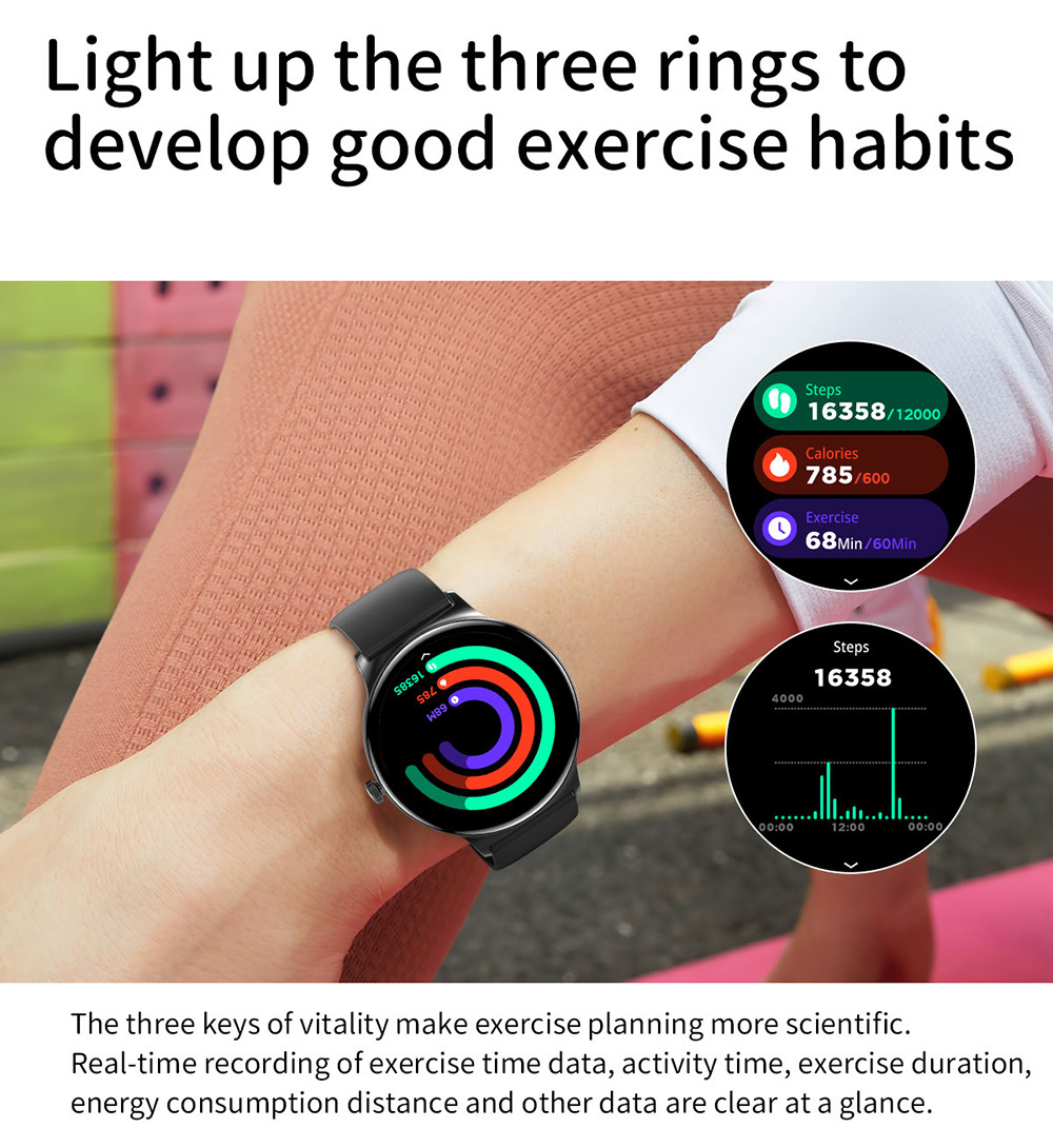 Blavec Smartwatch M-01 Vesta HD AMOLED Voice Call (SWM01-B) black