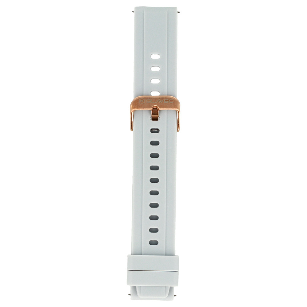 Blavec Universal watch band for W-17 Amber 18mm silicone light grey