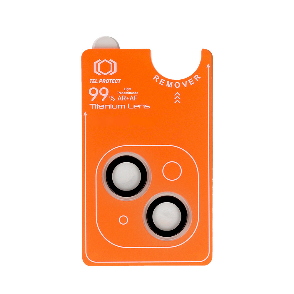 Tempered glass Tel Protect Titanium Lens 99% AR on camera for Iphone 15/15 Plus transparent (lens 2 pcs)