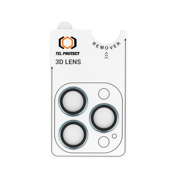 Tempered glass Tel Protect 3D Lens on camera for Iphone 13 Pro/13 Pro Max blue (lens 3 pieces)