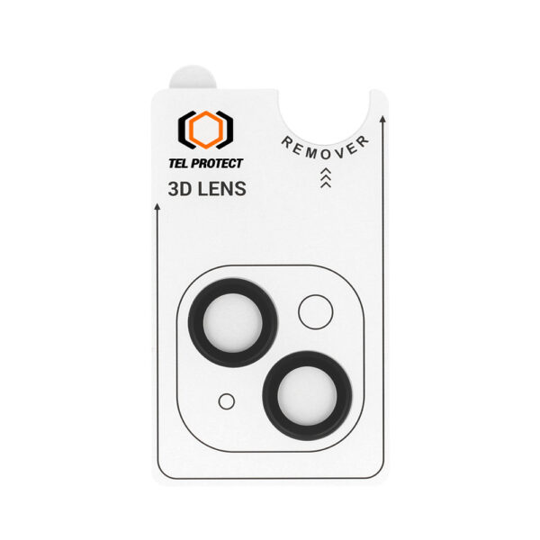 Tempered glass Tel Protect 3D Lens on camera for Iphone 14/14 Plus/16e black (lens 2 pieces)