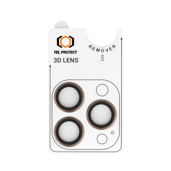 Tempered glass Tel Protect 3D Lens on camera for Iphone 15 Pro/15 Pro Max titanium (lens 3 pieces)