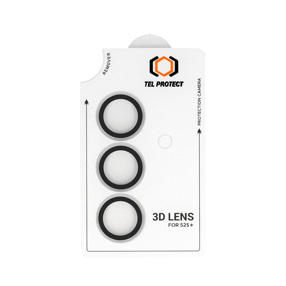 Tempered glass Tel Protect 3D Lens on camera for Samsung Galaxy S23 transparent (lens 3 pieces)
