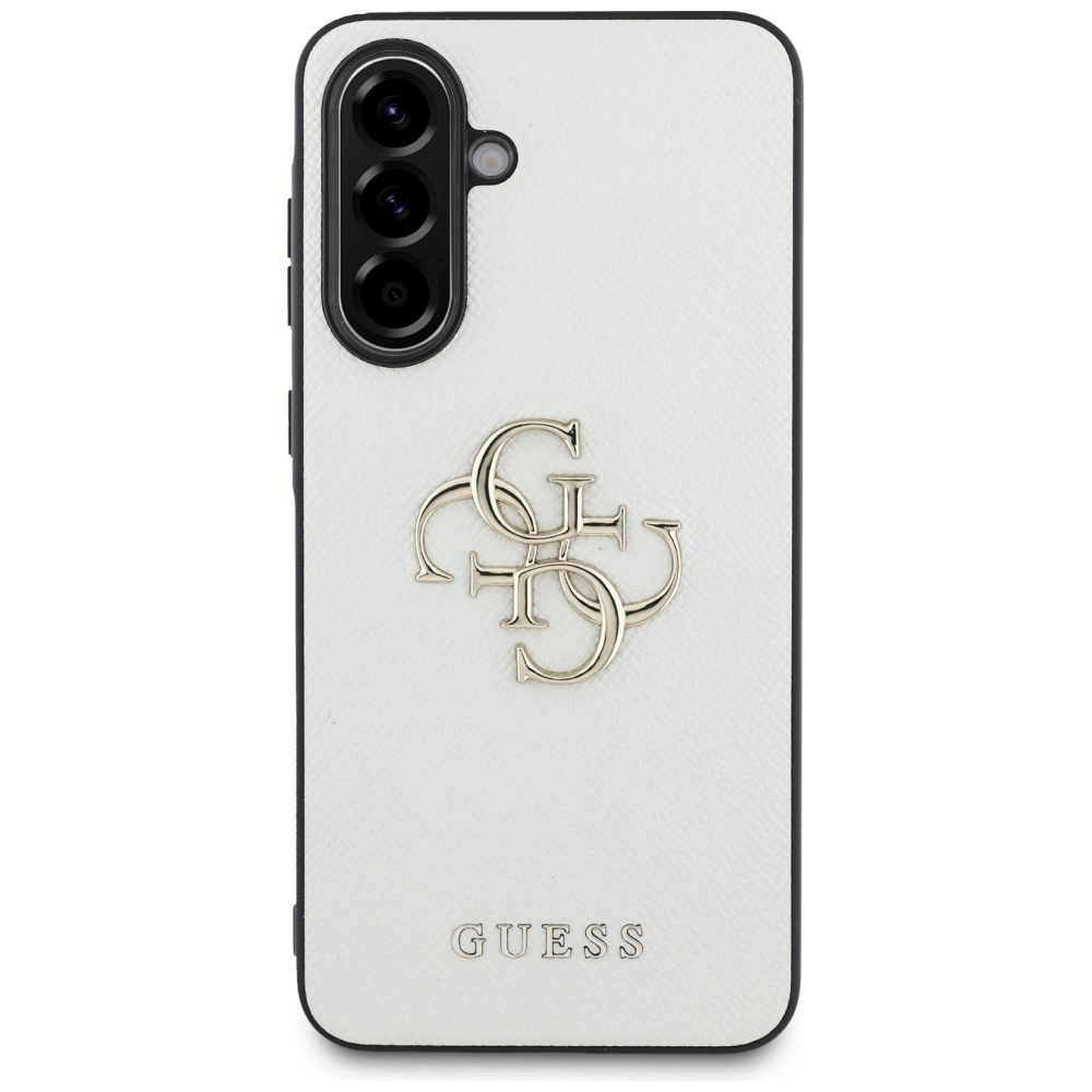 Original Case GUESS - Grained Big 4G Logo Small Classic Logo for Samsung Galaxy A56 beige