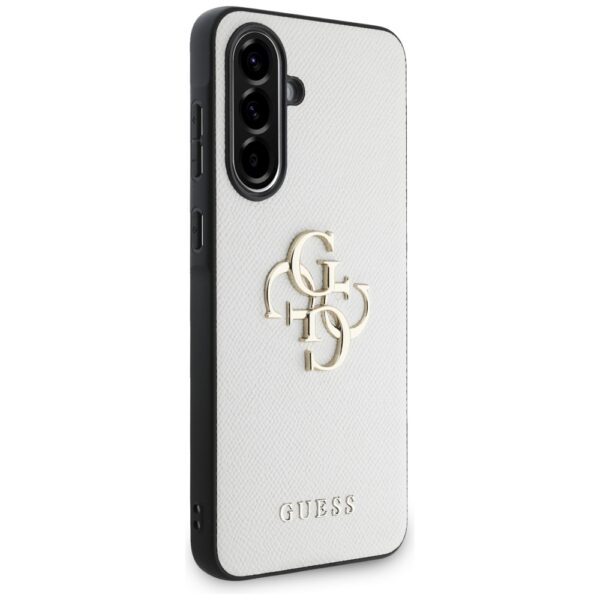 Original Case GUESS - Grained Big 4G Logo Small Classic Logo for Samsung Galaxy A56 beige