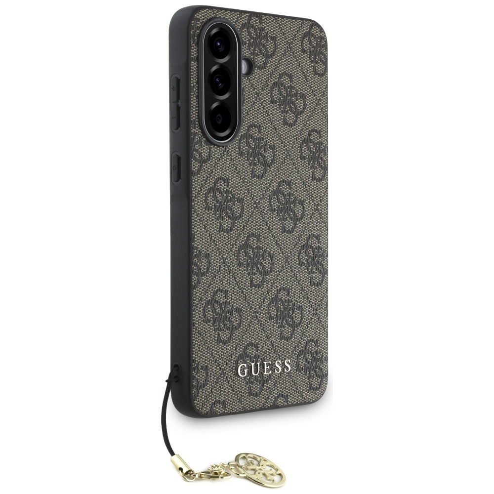 Original Case GUESS - 4G Charms Collection for Samsung Galaxy A56 braun