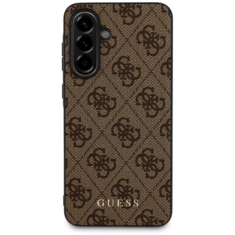 Original Case GUESS - 4G Metal Gold Logo for Samsung Galaxy A56 braun